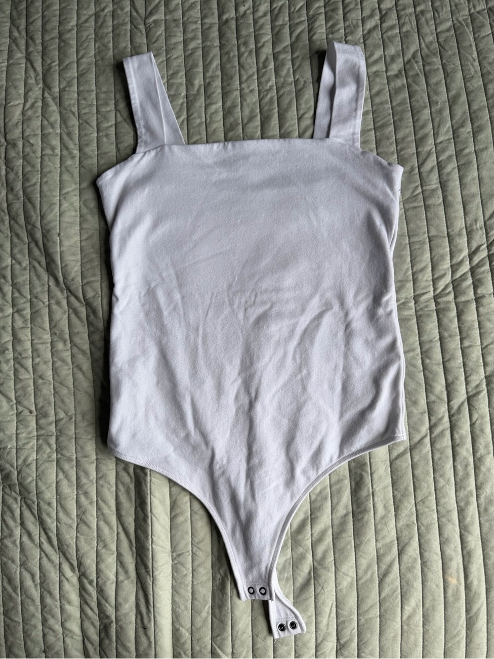 Abercrombie and fitch white square neck body suit